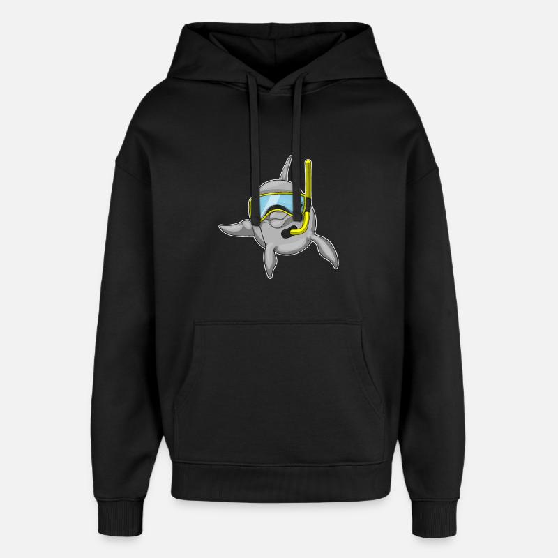 Dolphin Diver Snorkel - Sweat à capuche unisexe Stanley/Stella Oversized - noir
