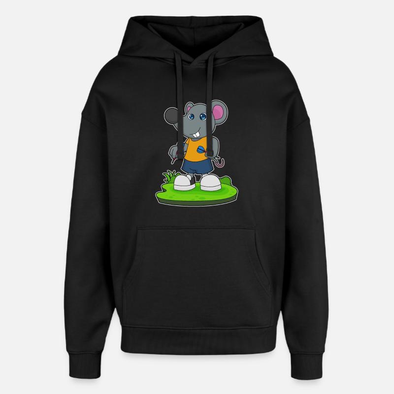 Maus Dart Dartpfeil - Oversized Unisex Hoodie von Stanley/Stella - Schwarz