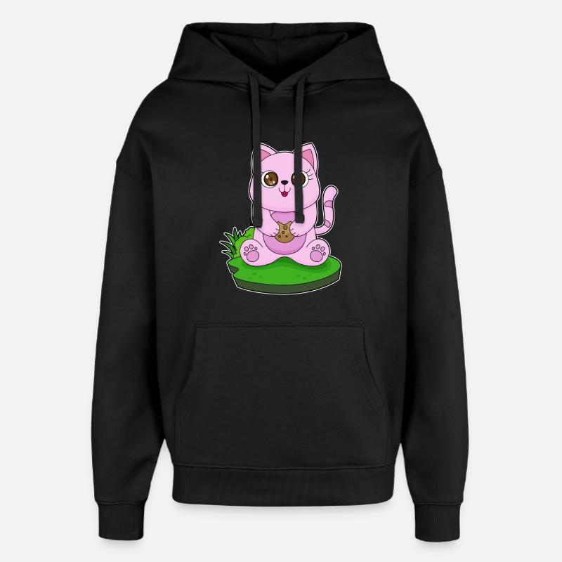 Chat Cookie - Sweat à capuche unisexe Stanley/Stella Oversized - noir