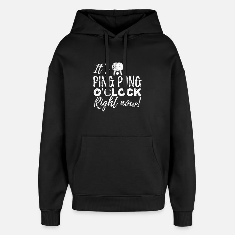It's Ping Pong o'Clock - Oversized Unisex Hoodie von Stanley/Stella - Schwarz