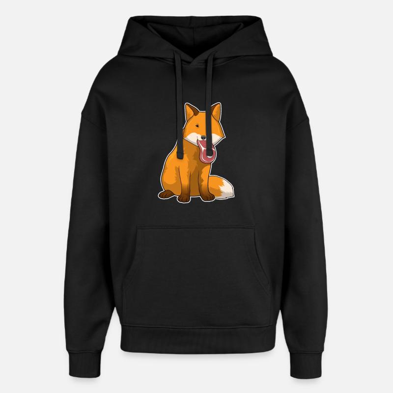 Viande de renard - Sweat à capuche unisexe Stanley/Stella Oversized - noir