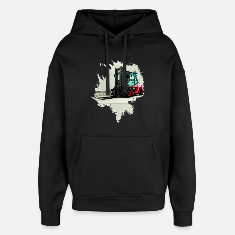 Chariot élévateur - Sweat à capuche unisexe Stanley/Stella Oversized - noir