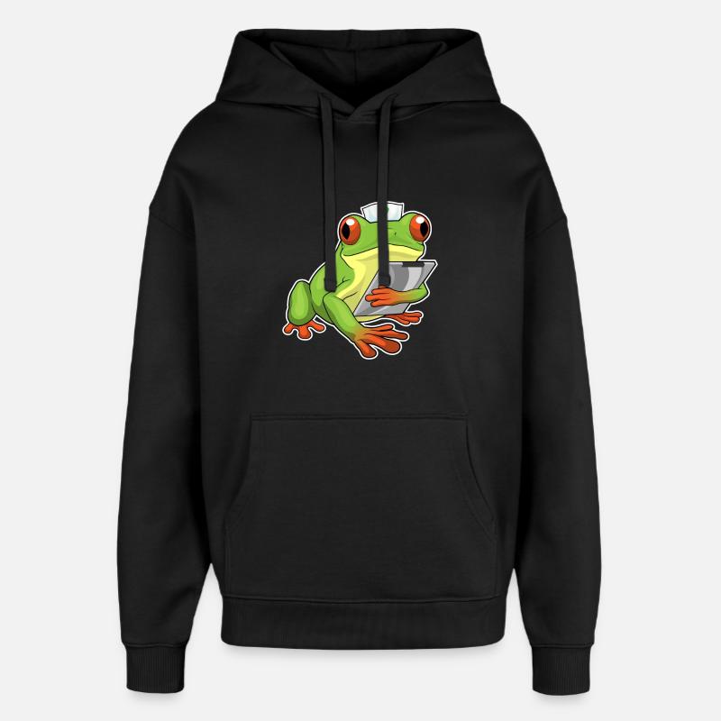 Frosch Krankenschwester - Oversized Unisex Hoodie von Stanley/Stella - Schwarz