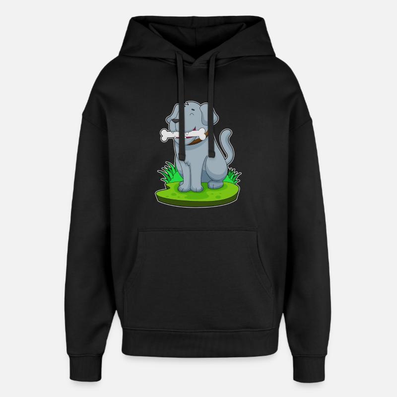 Os de chien - Sweat à capuche unisexe Stanley/Stella Oversized - noir
