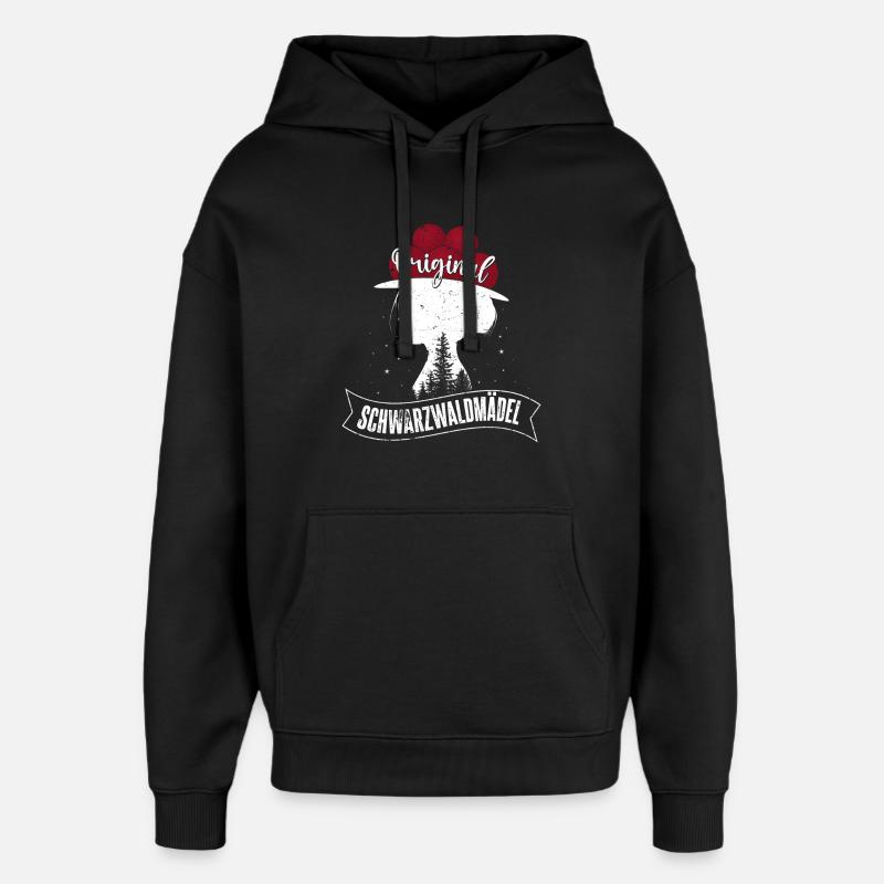 Original Schwarzwaldmädel Schwarzwald Bollenhut - Oversized Unisex Hoodie von Stanley/Stella - Schwarz