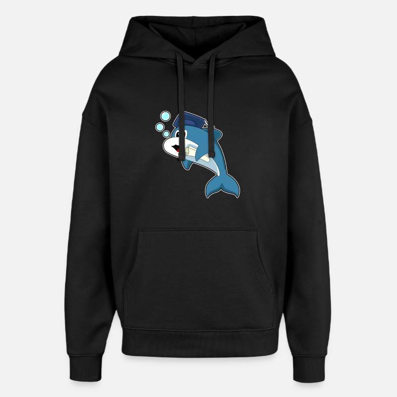 Delfin Student Diplom - Oversized Unisex Hoodie von Stanley/Stella - Schwarz