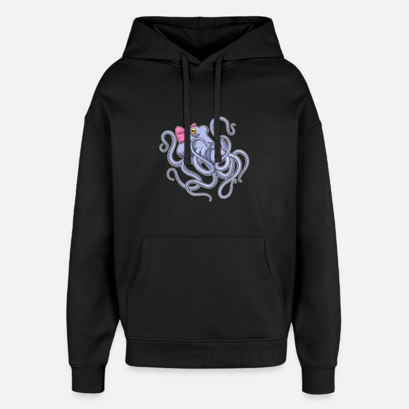 Octopus Loop - Oversized Unisex Hoodie by Stanley/Stella - black