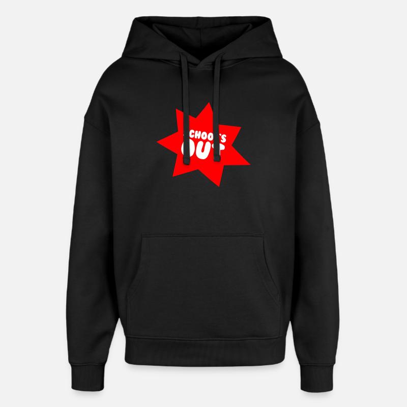 L’ÉCOLE EST FINIE - Sweat à capuche unisexe Stanley/Stella Oversized - noir