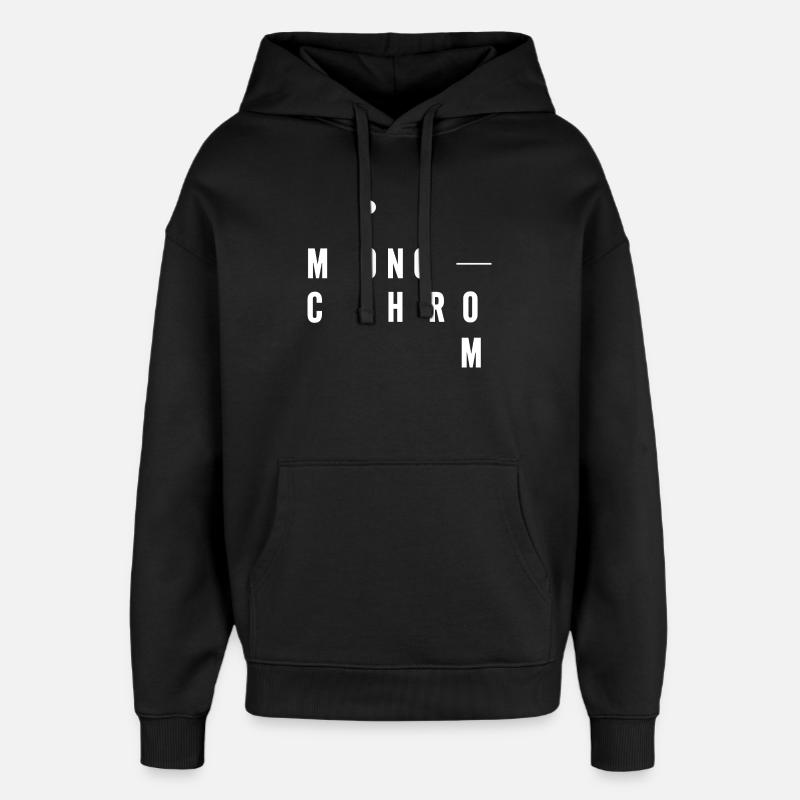 Photographie monochrome - Sweat à capuche unisexe Stanley/Stella Oversized - noir