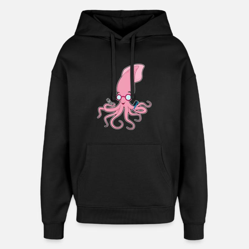 Calmar Coiffeur Ciseaux - Sweat à capuche unisexe Stanley/Stella Oversized - noir