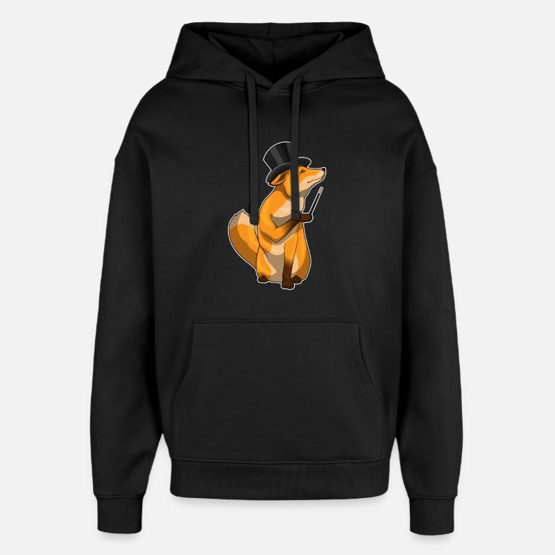 Baguette de sorcier renard - Sweat à capuche unisexe Stanley/Stella Oversized - noir