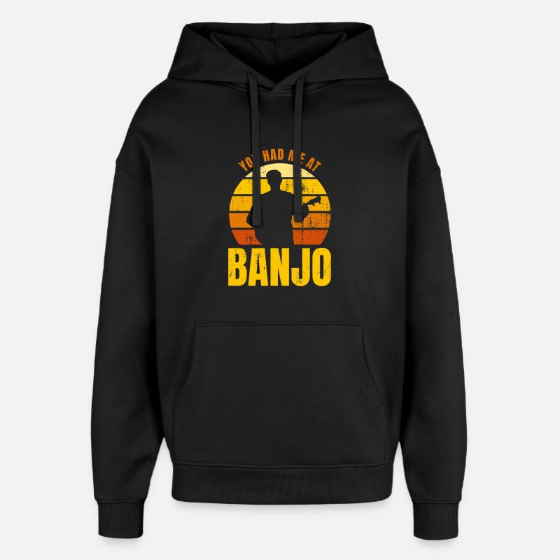 Citation : Joueur de banjo - Sweat à capuche unisexe Stanley/Stella Oversized - noir