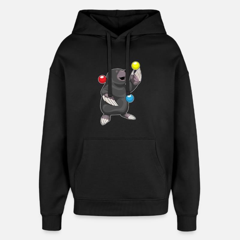 Jongleur taupe Jonglerie - Sweat à capuche unisexe Stanley/Stella Oversized - noir