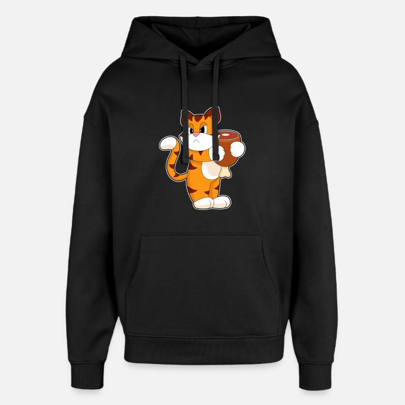 Viande de tigre - Sweat à capuche unisexe Stanley/Stella Oversized - noir