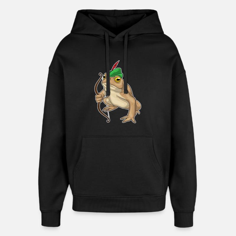 Arc de grenouille Archer - Sweat à capuche unisexe Stanley/Stella Oversized - noir