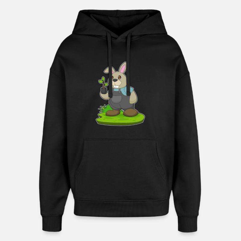 Ferme de semis Éleveurs de Lapins - Sweat à capuche unisexe Stanley/Stella Oversized - noir