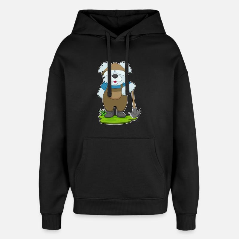 Pioche éleveuse de chiens - Sweat à capuche unisexe Stanley/Stella Oversized - noir