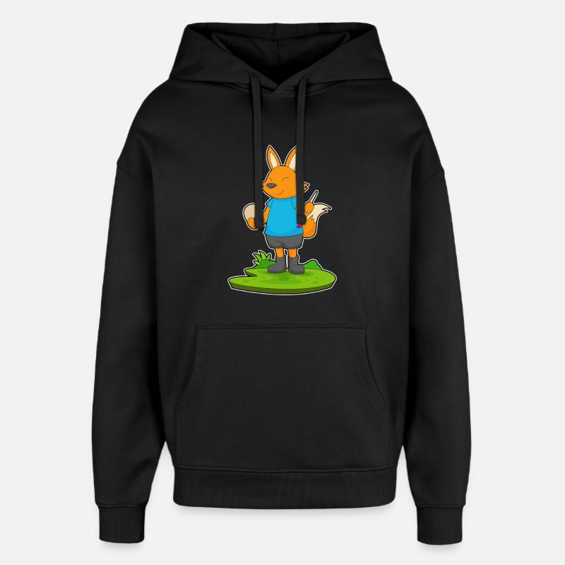 Pinceau Fox - Sweat à capuche unisexe Stanley/Stella Oversized - noir