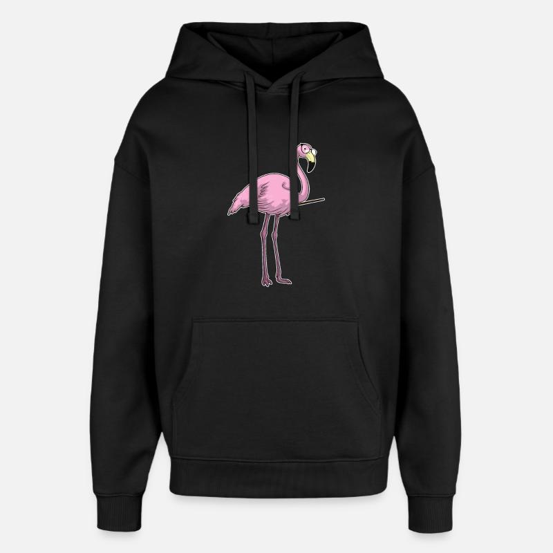 Flamingo Lehrer Pointer - Oversized Unisex Hoodie von Stanley/Stella - Schwarz