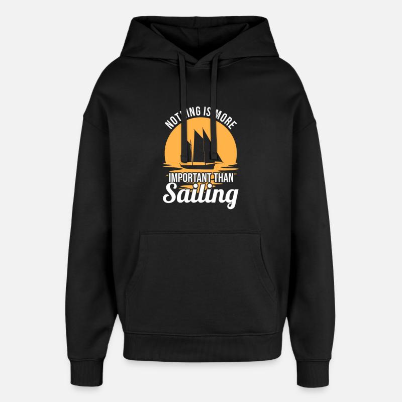 Motivation à la voile - Sweat à capuche unisexe Stanley/Stella Oversized - noir