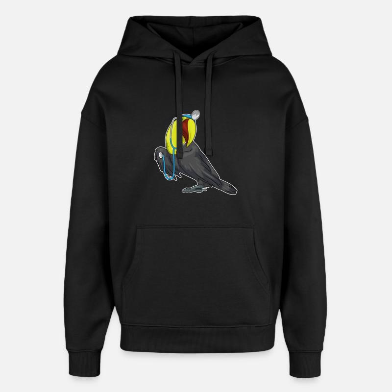 Toucan Docteur Stéthoscope - Sweat à capuche unisexe Stanley/Stella Oversized - noir