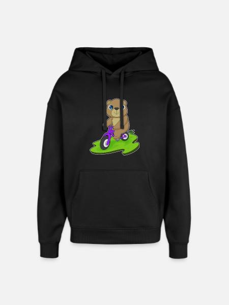 Vélo d’ours - Sweat à capuche unisexe Stanley/Stella Oversized - noir