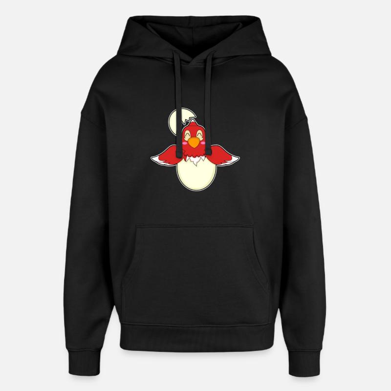 Parrot Egg - Oversized Unisex Hoodie by Stanley/Stella - black