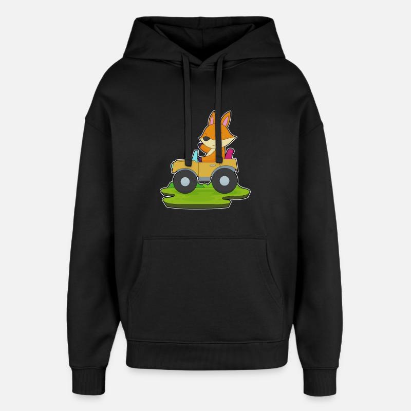 Fuchs Auto - Sweat à capuche unisexe Stanley/Stella Oversized - noir