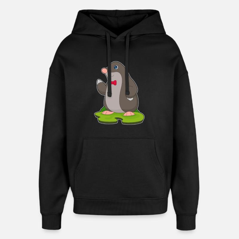 Noeud papillon Mole Gentleman - Sweat à capuche unisexe Stanley/Stella Oversized - noir