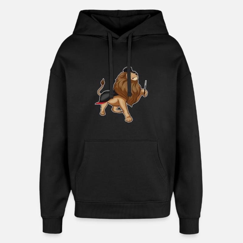 Baguette magique du lion - Sweat à capuche unisexe Stanley/Stella Oversized - noir