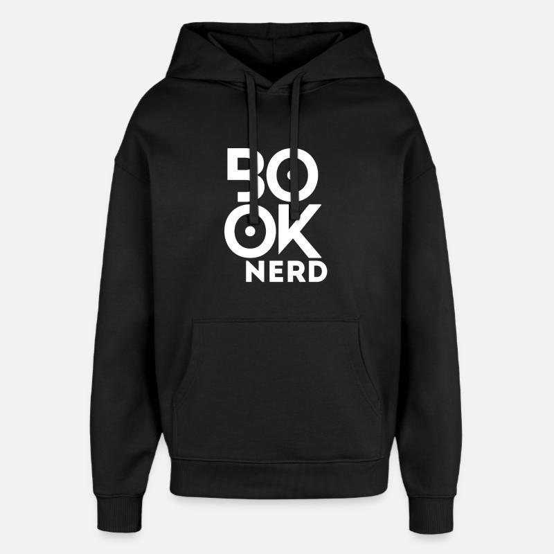 Livre de lecture drôle Nerd - Sweat à capuche unisexe Stanley/Stella Oversized - noir