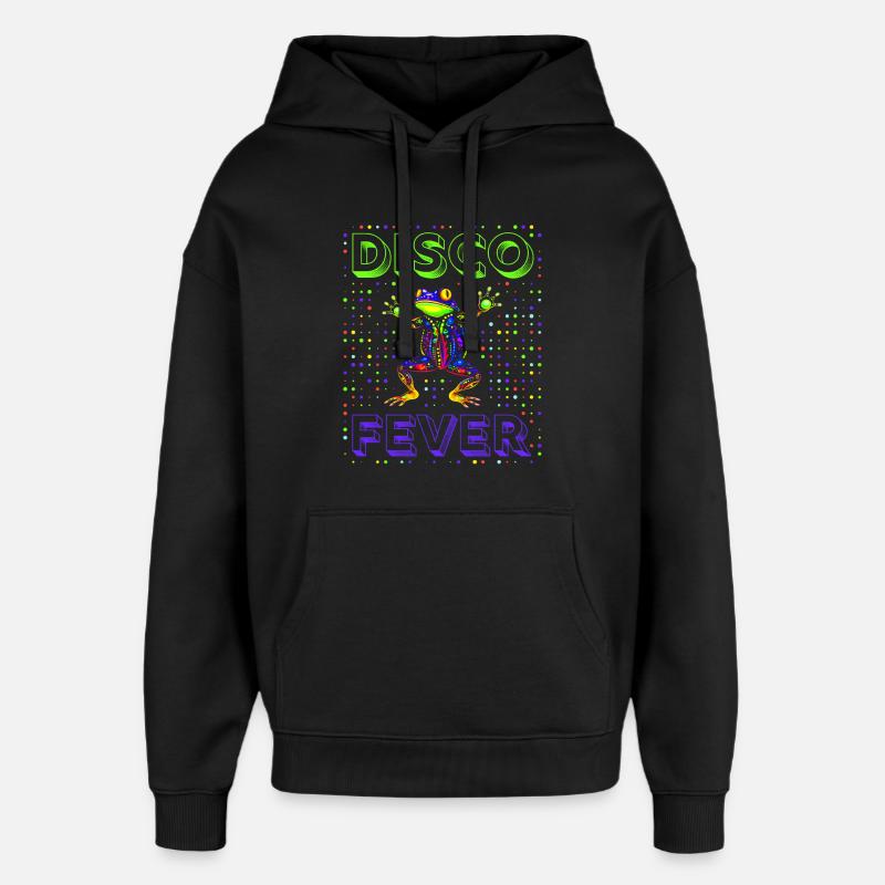 Frog Disco Fever - Sweat à capuche unisexe Stanley/Stella Oversized - noir