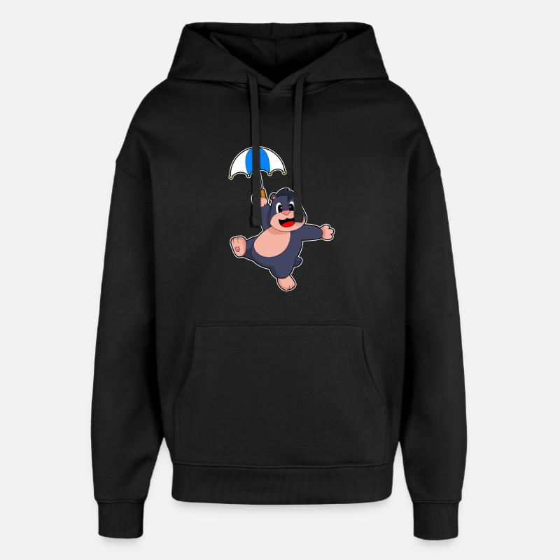Maulwurf Regenschirm - Oversized Unisex Hoodie von Stanley/Stella - Schwarz