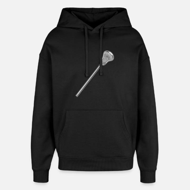 Dessin au bâton de crosse - Sweat à capuche unisexe Stanley/Stella Oversized - noir