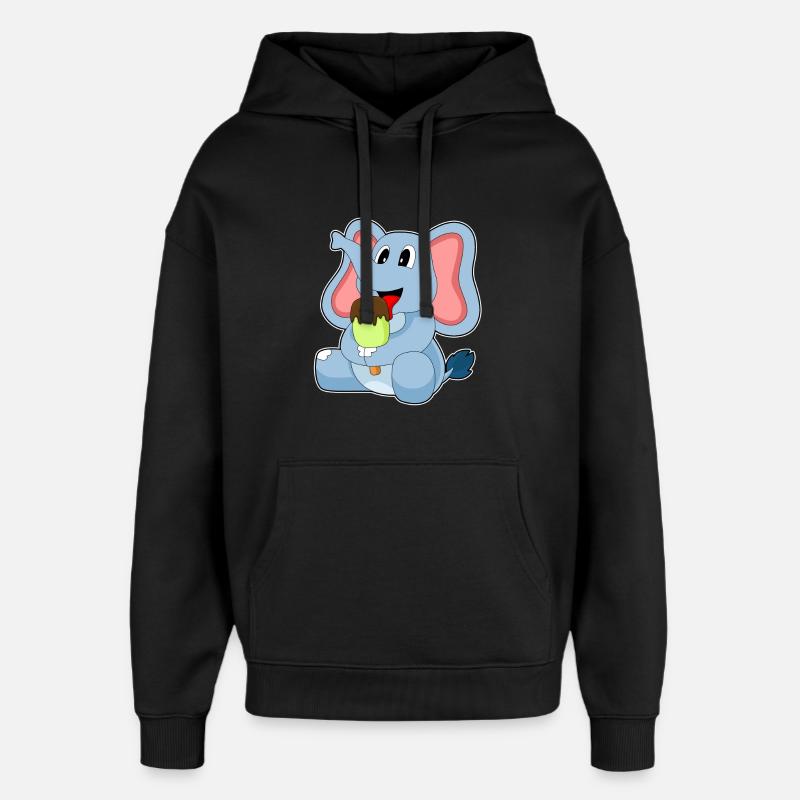 Popsicles d’éléphant - Sweat à capuche unisexe Stanley/Stella Oversized - noir