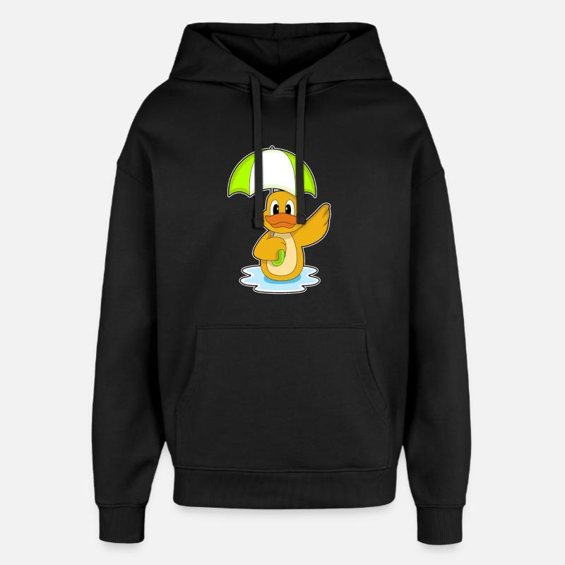 Ente Schwimmen Regenschirm - Oversized Unisex Hoodie von Stanley/Stella - Schwarz