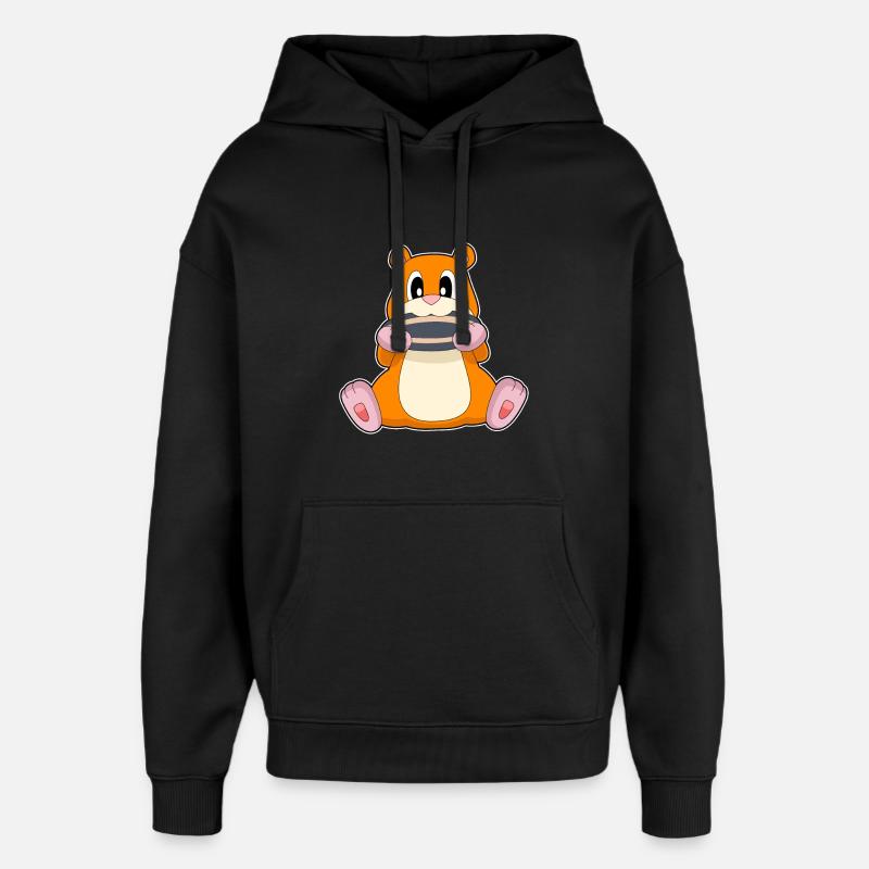 Graines de hamster - Sweat à capuche unisexe Stanley/Stella Oversized - noir