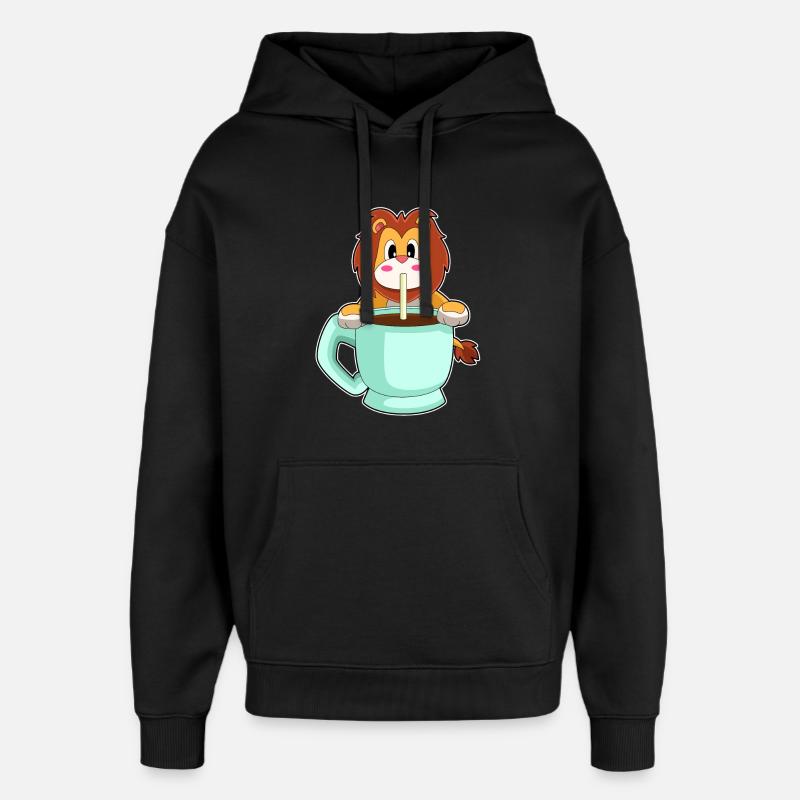 Tasse de café Lion - Sweat à capuche unisexe Stanley/Stella Oversized - noir