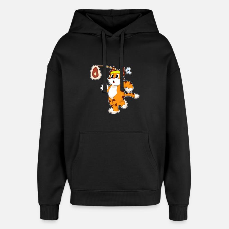 Viande de tigre - Sweat à capuche unisexe Stanley/Stella Oversized - noir