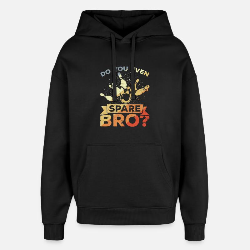 Bowler Dicton - Sweat à capuche unisexe Stanley/Stella Oversized - noir