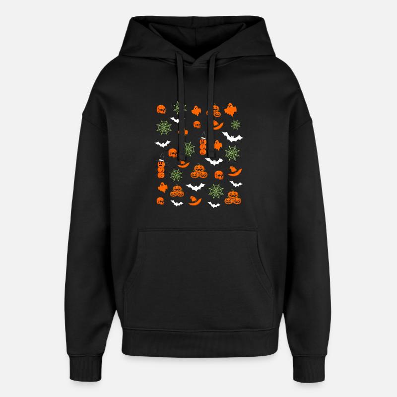 Motifs d'Halloween - Sweat à capuche unisexe Stanley/Stella Oversized - noir