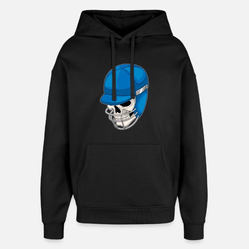 Casque de cricket Skull - Sweat à capuche unisexe Stanley/Stella Oversized - noir
