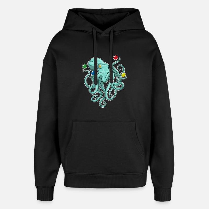 Jongleur de poulpe jongleur - Sweat à capuche unisexe Stanley/Stella Oversized - noir