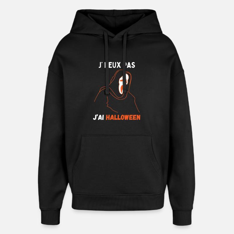 J' peux pas j'ai Halloween - Sweat à capuche unisexe Stanley/Stella Oversized - noir