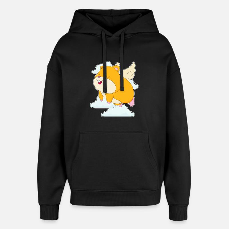 Hamster Clouds - Oversized Unisex Hoodie by Stanley/Stella - black