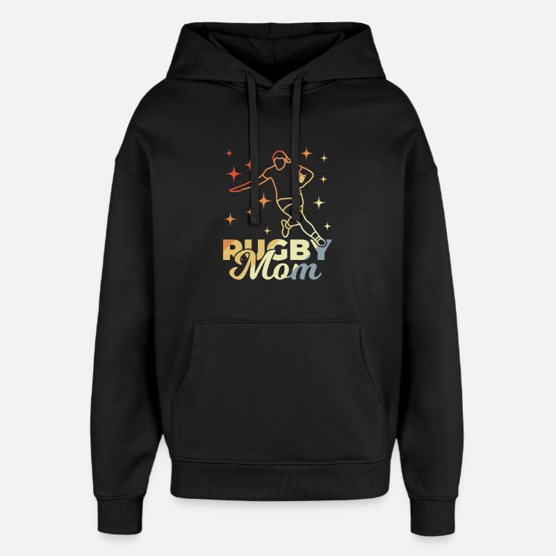 Rugby Mom - Oversized Unisex Hoodie by Stanley/Stella - black