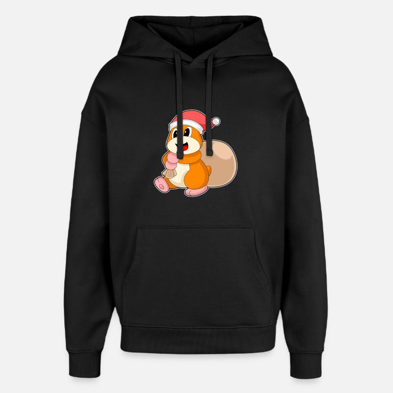 Hamster Weihnachten Sack - Oversized Unisex Hoodie von Stanley/Stella - Schwarz