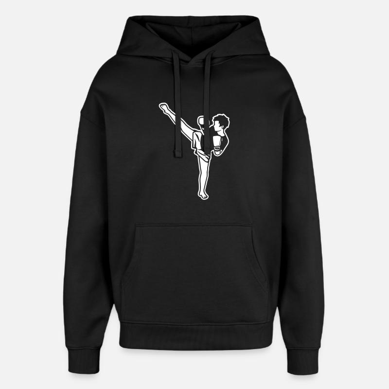 Kidboxer Garçon - Sweat à capuche unisexe Stanley/Stella Oversized - noir