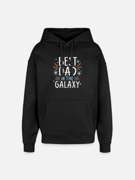 Best Dad in the Galaxy - Oversized Unisex Hoodie by Stanley/Stella - black