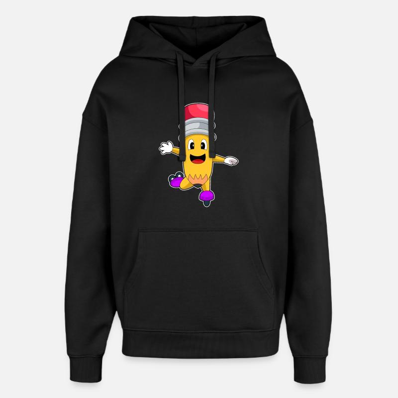 Bleistift Inline skating Inline skates - Oversized Unisex Hoodie von Stanley/Stella - Schwarz